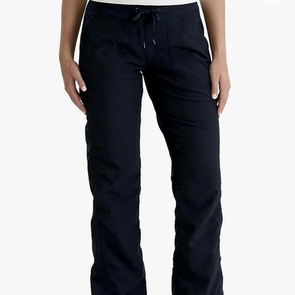 Kirkland Women’s Woven Black Dance Relax Workout Pants Side Rouged Fitness fit